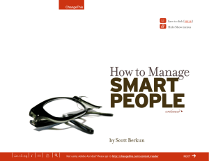 SMART PEOPLE How to Manage |