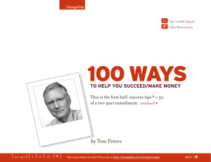 100 WAYS | f by Tom Peters