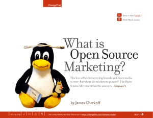 Open Source What is Marketing? Y