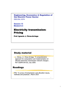Electricity transmission:  Study material Session 15
