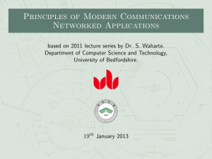 Principles of Modern Communications Networked Applications