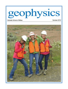 geophysics Colorado School of Mines Summer 2012