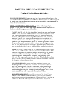 Family &amp; Medical Leave Guidelines