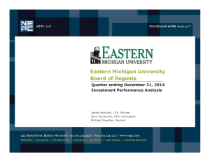 Eastern Michigan University Board of Regents Quarter ending December 31, 2014