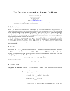 The Bayesian Approach to Inverse Problems Andrew M. Stuart,