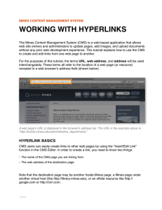 WORKING WITH HYPERLINKS