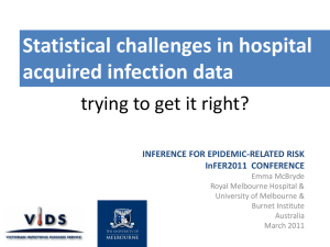 Statistical challenges in hospital acquired infection data trying to get it right?