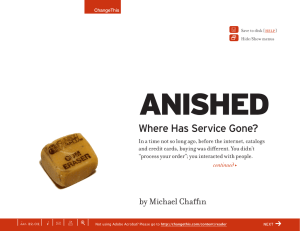 V anished Where Has Service Gone? Y