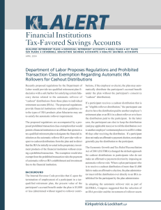 Financial Institutions Tax-Favored Savings Accounts
