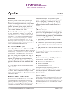 Cyanide Fact Sheet Background