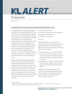 Corporate Proposed Life Insurance Employee Notification Act