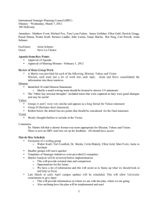 Institutional Strategic Planning Council (ISPC) Minutes – Wednesday, March 7, 2012