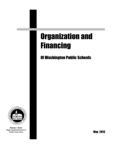 Organization and Financing  Of Washington Public Schools