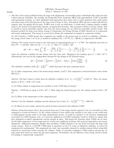 PHGN341: Thermal Physics Exam I - February 18, 2011 NAME: