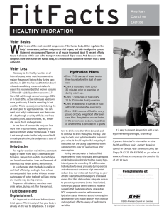 FitFacts W heALthy hyDrAtion Water Basics