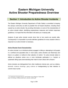 Eastern Michigan University Active Shooter Preparedness Overview