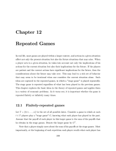 Chapter  12 Repeated  Games