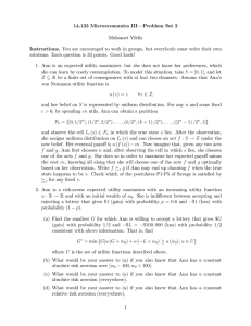 14.123 Microeconomics III— Problem Set 2 Muhamet Yildiz Instructions.