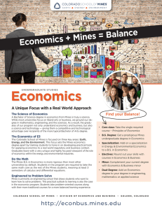 Economics s = Balance Economics + Mine Find your Balance!