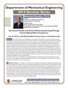 2015 Seminar Series Department of Mechanical Engineering Massimo Ruzzene, Ph.D.