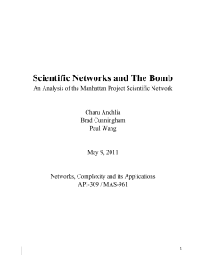 Scientific Networks and The Bomb