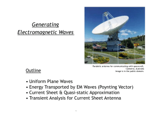 Generating Electromagnetic Waves  Outline