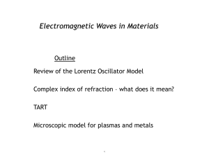Electromagnetic Waves in Materials