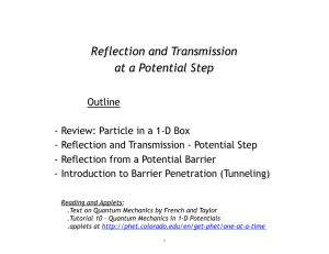 Reflection and Transmission at a Potential Step