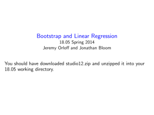 and Linear Regression Bootstrap You