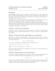 18.782 Introduction to Arithmetic Geometry Fall 2013 Problem Set #1 Due: 09/17/2013