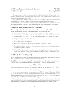 18.782 Introduction to Arithmetic Geometry Fall 2013 Problem Set #7 Due: 11/5/2013