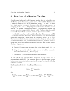 3 Functions of a Random Variable