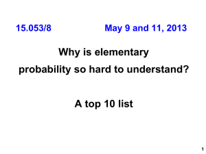 Why is elementary probability so hard to understand?  A top 10 list