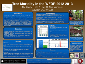 Tree Mortality in the WFDP:2012-2013 ! Advisor: Dr. Jim Lutz