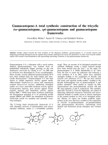 Guanacastepene-A total synthesis: construction of the tricyclic frameworks iso
