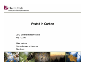 Vested in Carbon 2012  Denman Forestry Issues Mike Jostrom May 15, 2012