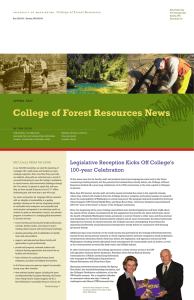 College of Forest Resources News  College of Forest Resources