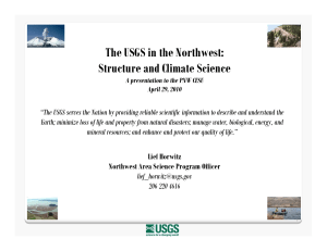 The USGS in the Northwest: Structure and Climate Science