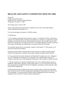 HEALTH AND SAFETY COMMITTEE MINUTES 2004
