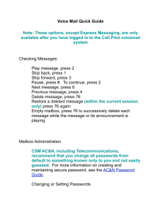Voice Mail Quick Guide