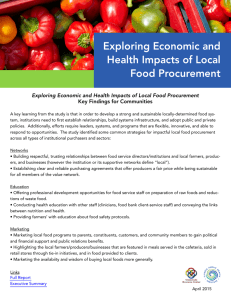 Exploring Economic and Health Impacts of Local Food Procurement