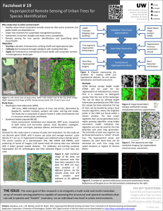 Factsheet # 19 Hyperspectral Remote Sensing of Urban Trees for Species Identification