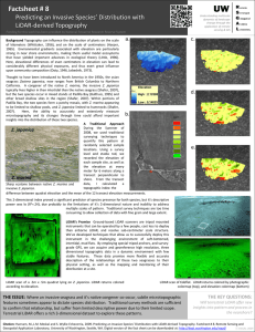 Predicting an Invasive Species’ Distribution with LiDAR-derived Topography