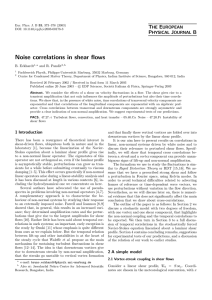 Noise correlations in shear flows T E P