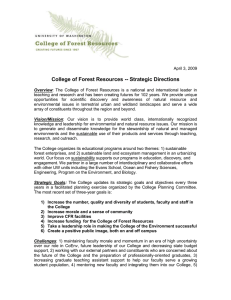 College of Forest Resources -- Strategic Directions