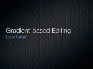 Gradient-based Editing David Capel