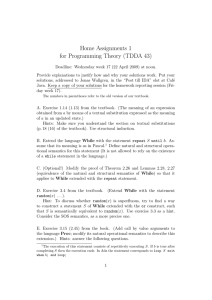 Home Assignments 1 for Programming Theory (TDDA 43)