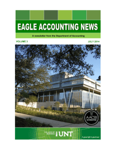 A newsletter from the Department of Accounting JULY 2014 VOLUME 3
