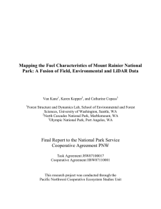 Mapping the Fuel Characteristics of Mount Rainier National