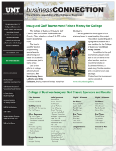 business Inaugural Golf Tournament Raises Money for College
